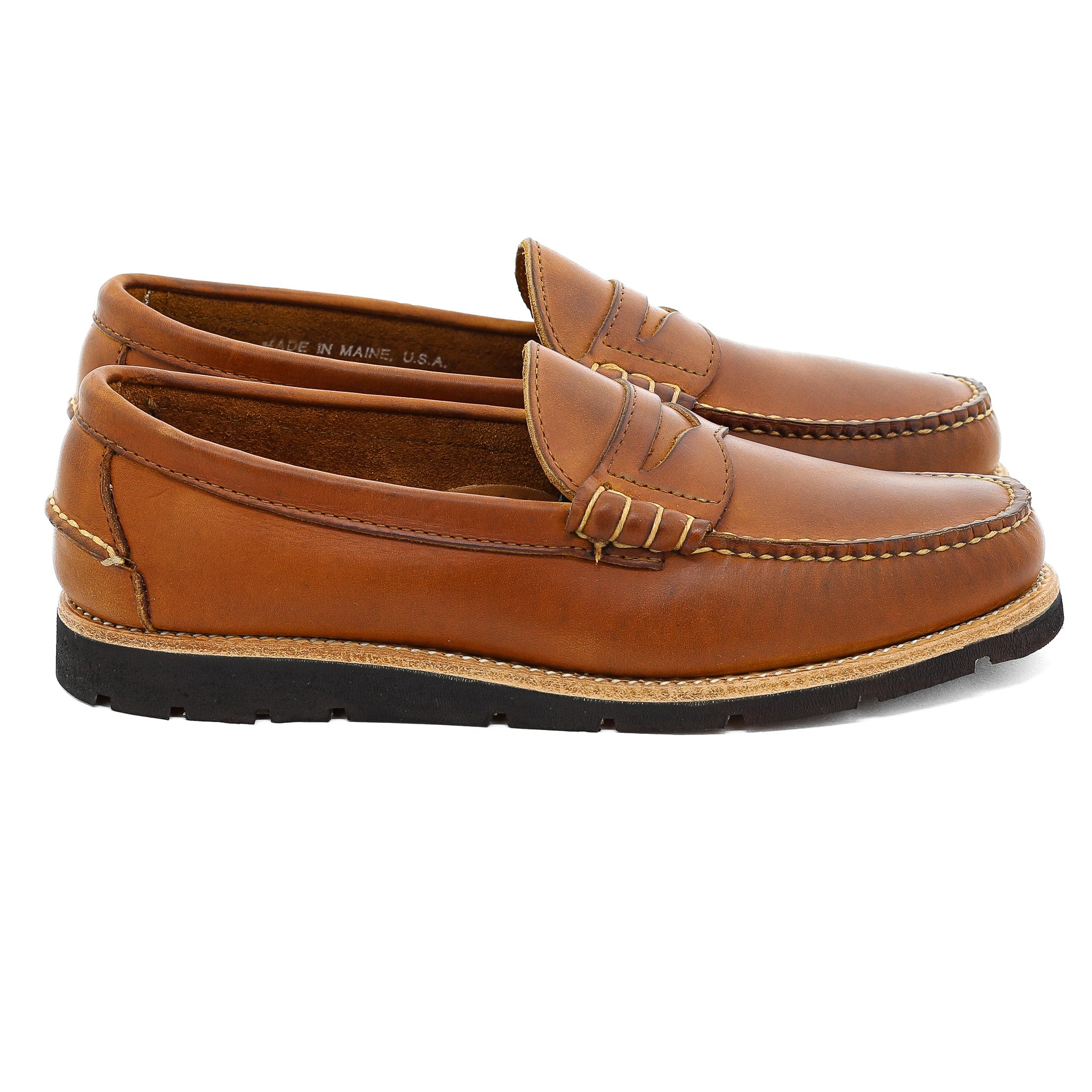Weltline Penny Loafers - Dark Brown Calf, Rancourt & Co.