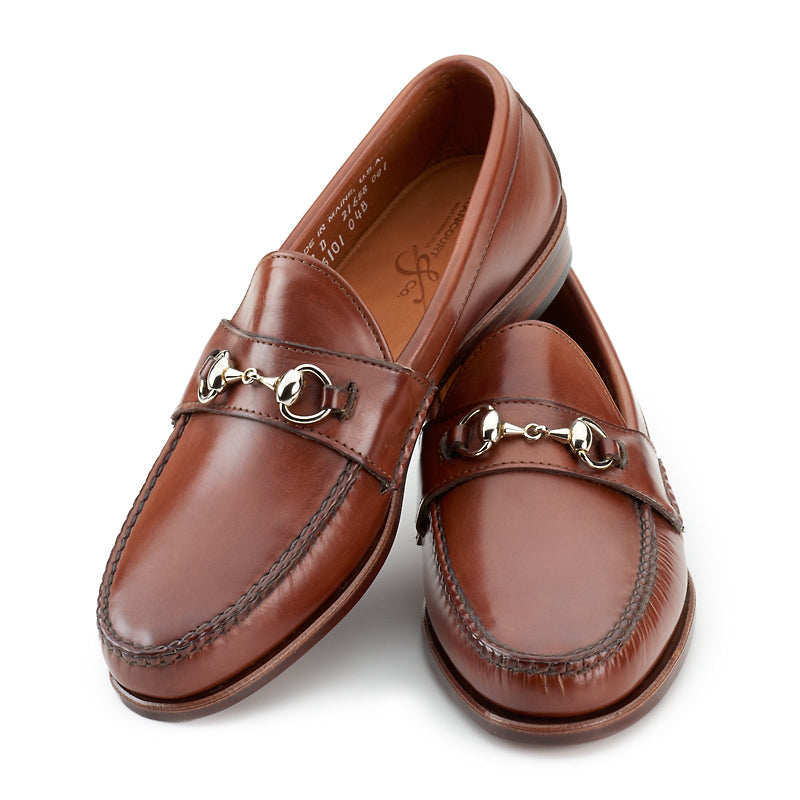 opskrift celle genstand Horsebit Loafers - Tan Calf | Rancourt & Co. | Men's Boots and Shoes