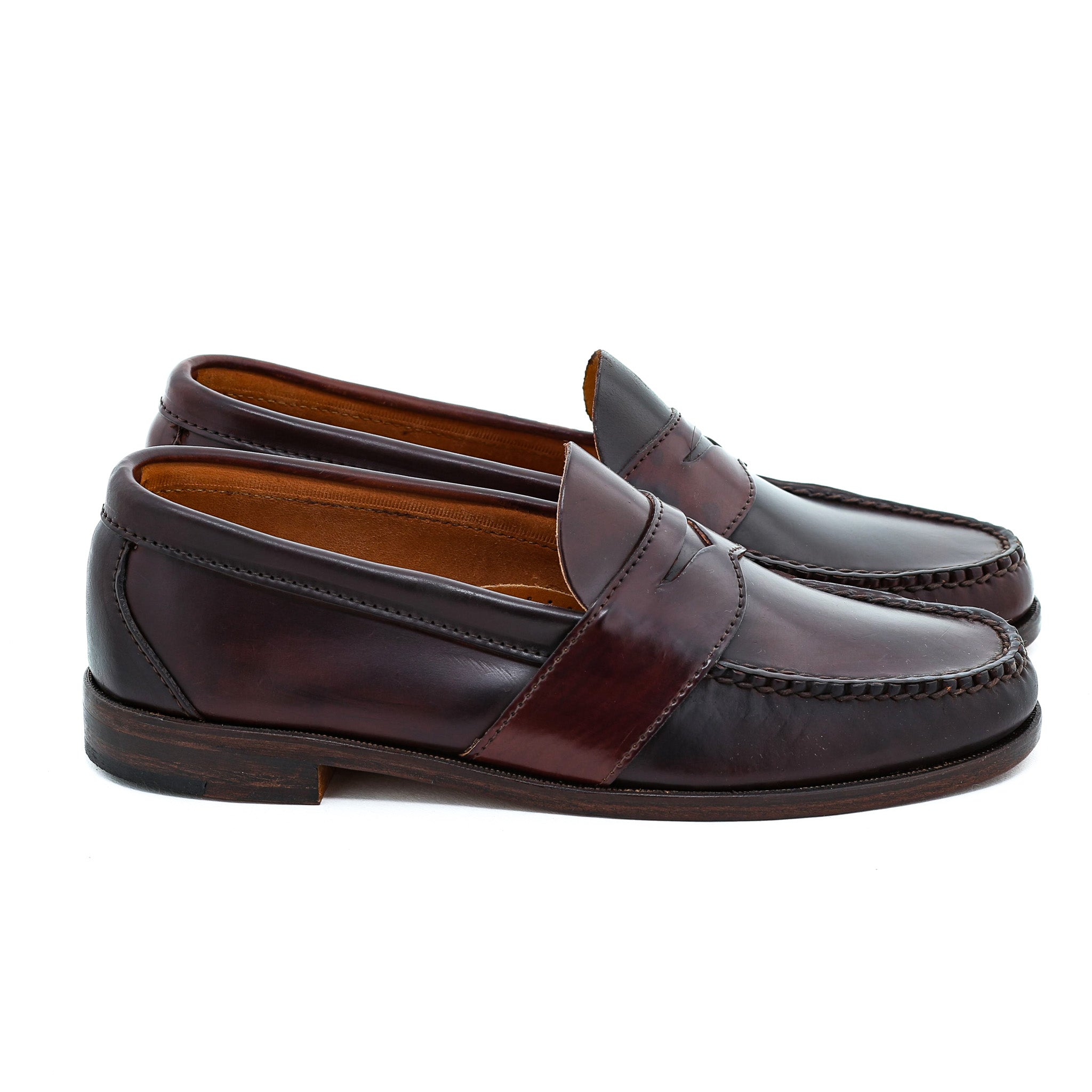 Blue Isle Weltline Penny Loafers - Espresso Shell Cordovan