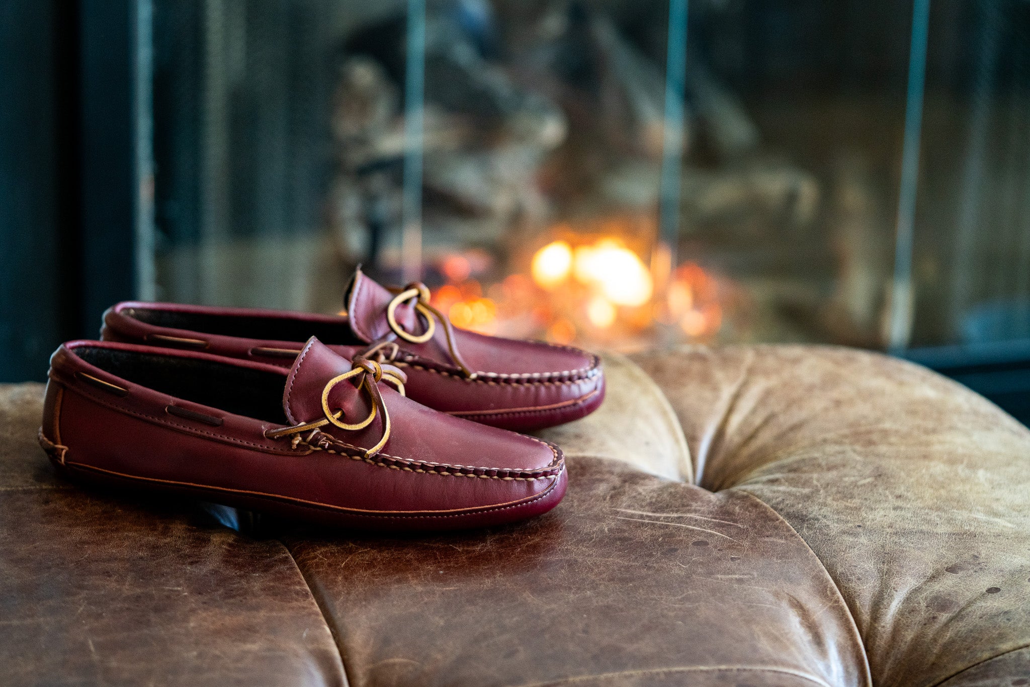 Harrington Slipper - Burgundy